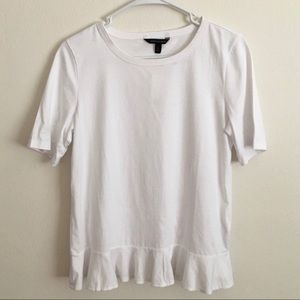Banana Republic white ruffle shirt